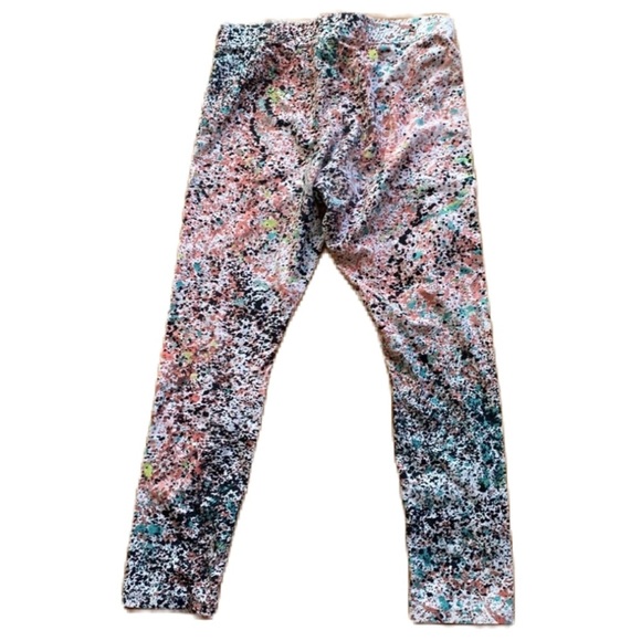 Nike Paint Splatter Print Cropped Leggings Crops Cropped Pants Running Tights S - Picture 7 of 7